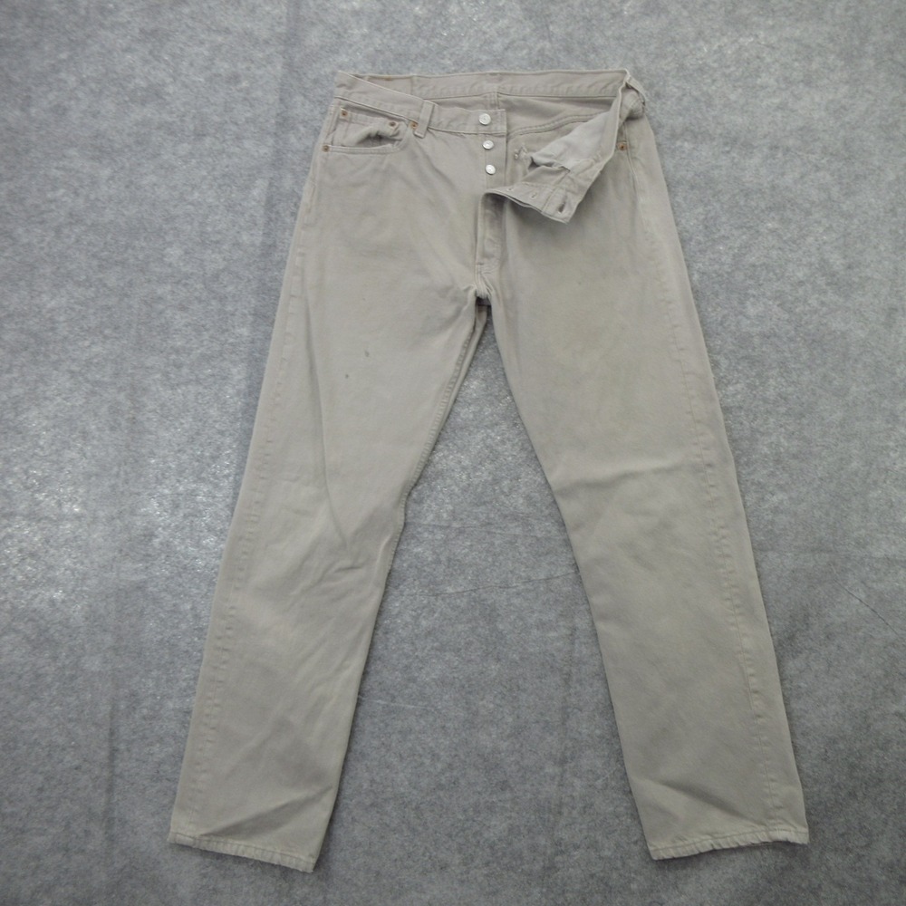 Vintage Levis 501 Jeans Mens 38x34 USA Button Fly Straight Leg Distressed Y2K